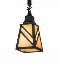 Meyda White 232841 - 5" Square Santa Fe Mini Pendant