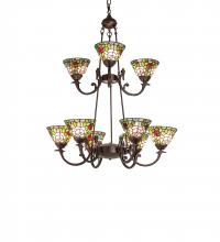 Meyda White 241038 - 32" Wide Tiffany Roman 9 Light Chandelier