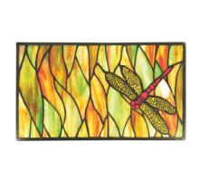 Meyda White 37511 - 8"W X 14"H Tiffany Dragonfly Stained Glass Window